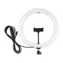 PULUZ PU656B 10-tolline LED-rongvalgus koos telefonihoidja ja statiiviga, 12W, 3000K-6500K, USB-toitega, otseülekanneteks, TikToki, YouTube'i, meigi- ja fotograafia jaoks