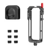 PULUZ PU759B Alumiiniumisulamist kaitsekarkass Insta360 X5 action-kaamerale, 1/4 tolli-20 keermete ja külge kinnitatava kingaga