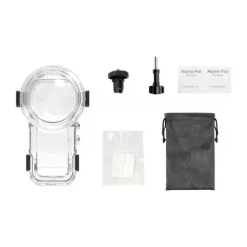 PULUZ PU760T veekindel korpus (60 m) koos kiirkinnitusega kinnitusega Insta360 X5 jaoks (läbipaistev)