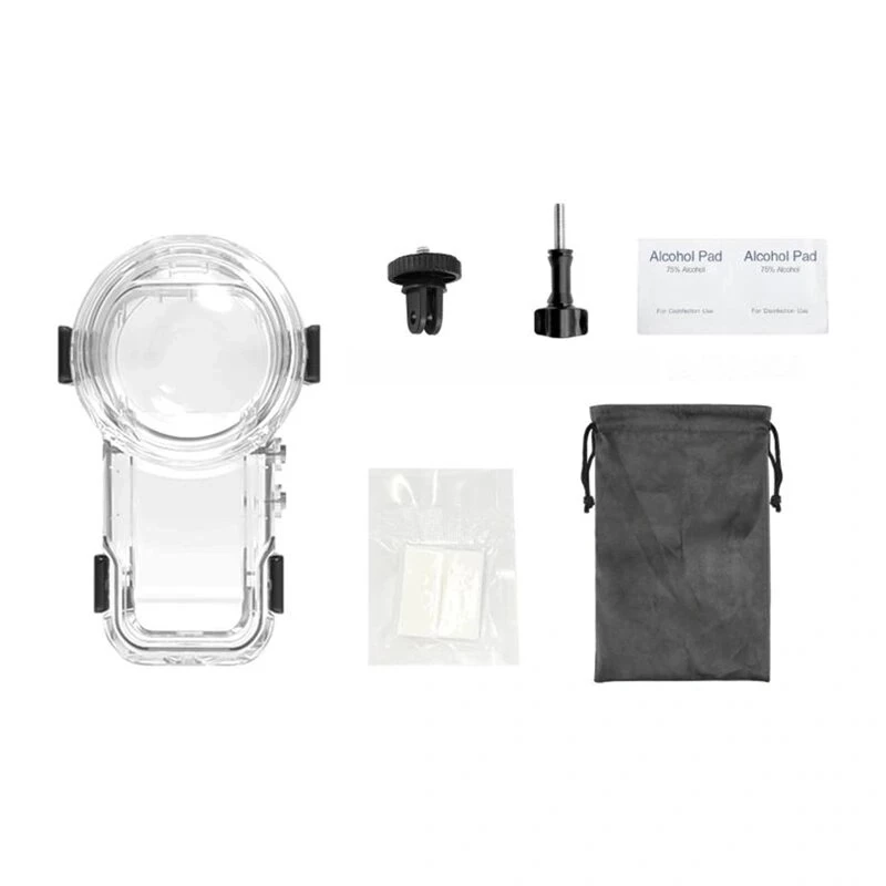 PULUZ PU760T veekindel korpus (60 m) koos kiirkinnitusega kinnitusega Insta360 X5 jaoks (läbipaistev)