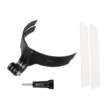 PULUZ PU847B lõuarihm kiivrile (must) – universaalne GoPro-stiilis action-kaamera kinnitus