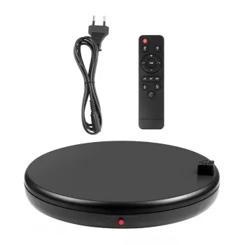 PULUZ Pöörlev Esitlusalus Koos Pistikupesaga 45 cm (Must)