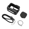 PULUZ Silikoonkate GoPro HERO12, HERO11, HERO10, HERO9 Black jaoks koos objektiivikaane ja rihmaga (must)