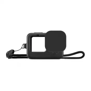 PULUZ Silikoonkate GoPro HERO12, HERO11, HERO10, HERO9 Black jaoks koos objektiivikaane ja rihmaga (must)