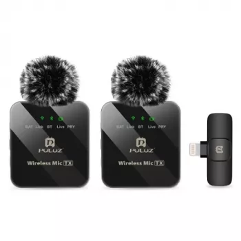 PULUZ Wireless Digital Dual Microphone, Clip-on, Lightning