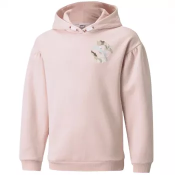 PUMA Alpha Hoodie FL noorte kapuutsiga dressipluus heleroosa suurus 164
