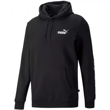 PUMA ESS+ Tape Hoodie FL Meeste fliisist dressipluus Must