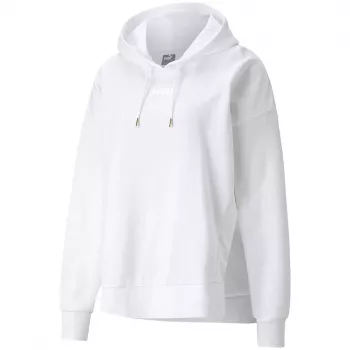 PUMA HER kapuutsiga dressipluus TR Puma valge naiste lõdva istuvusega pullover 589519 02