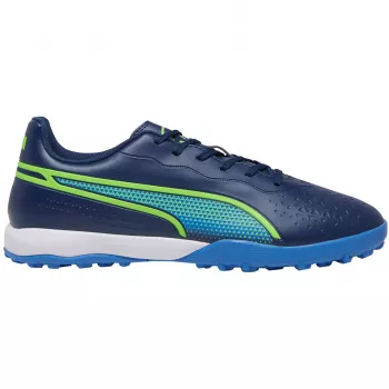 PUMA King Match TT jalgpallisaapad meeste muruväljaku treeninguks must valge kuldne 43