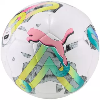 PUMA Orbita 4 HYB FIFA Basic jalgpall valge-roheline-roosa suurus 5