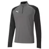 PUMA teamLIGA 1/4 meeste dressipluus tõmblukuga hall-must