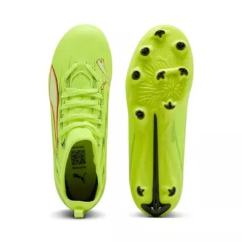 Puma Ultra 6 Match FG/AG Laste jalgpallisaapad Must Valge Fire Orchid Suurus 38