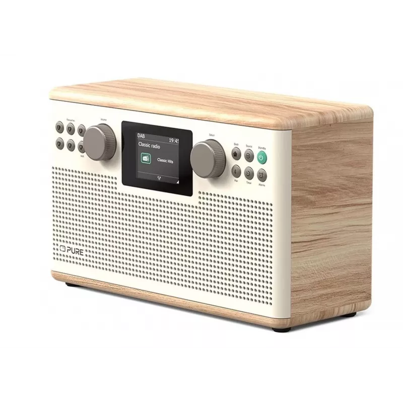 PURE ACOUSTICS Pure Classic H6 digitaalraadio, DAB+/FM/internetiraadio, Bluetooth, puuvillvalge/tamm (EL/UK)