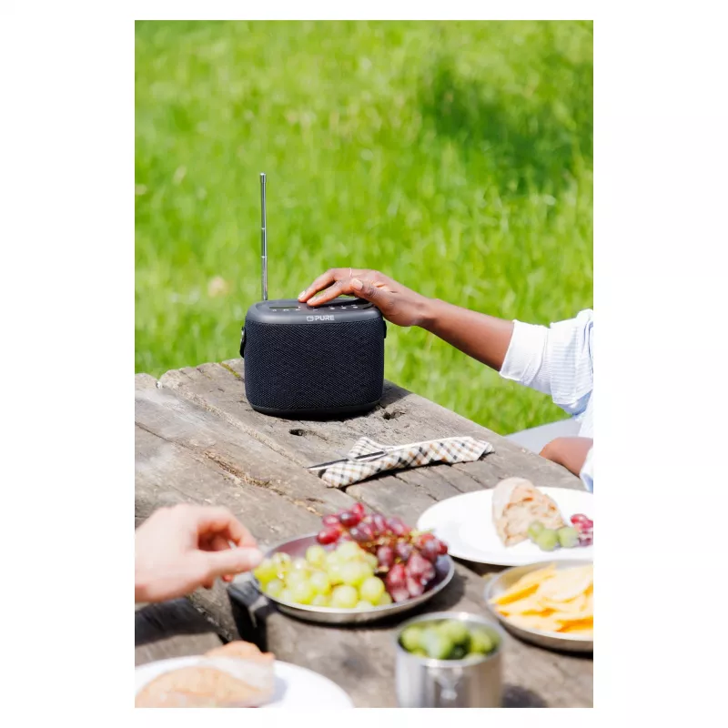 PURE ACOUSTICS Pure Woodland kaasaskantav Bluetooth-kõlar – 10W, veekindel, FM/DAB+ raadio, must (253344)