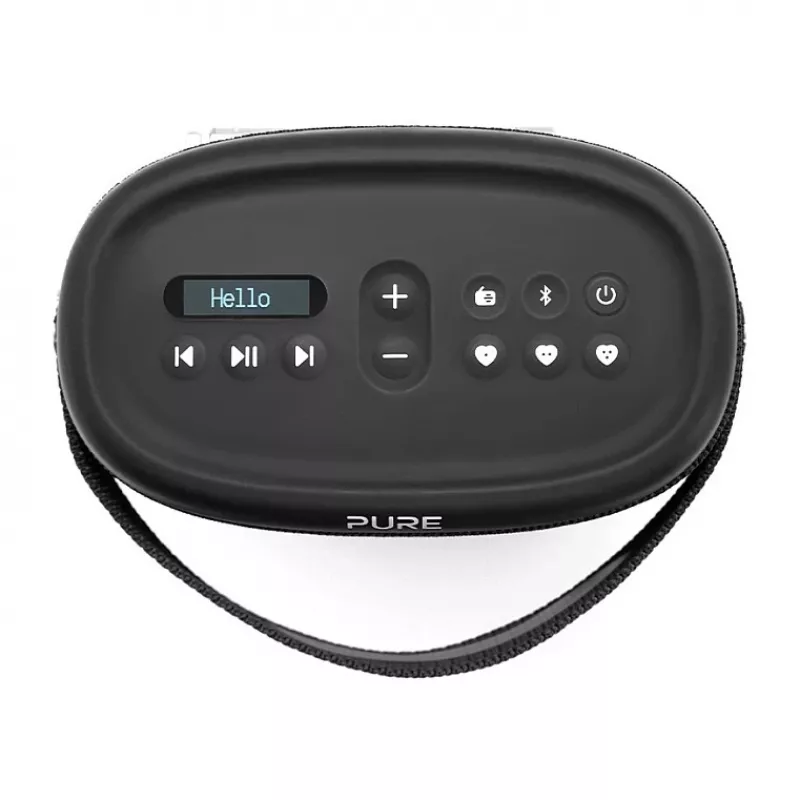PURE ACOUSTICS Pure Woodland kaasaskantav Bluetooth-kõlar – 10W, veekindel, FM/DAB+ raadio, must (253344)