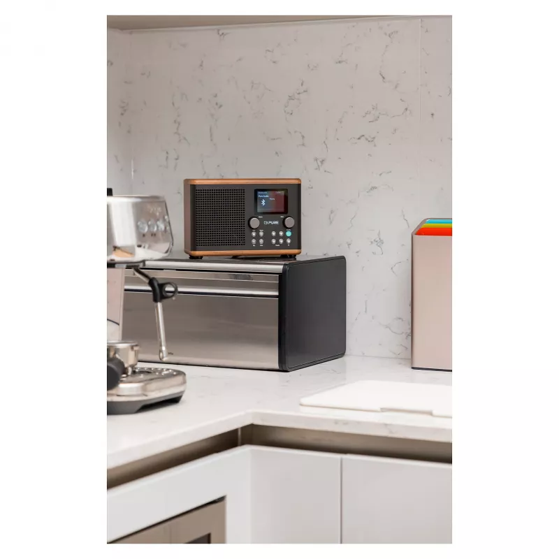 Pure Classic H4 DAB+ FM Raadio Bluetooth 5.3-ga, Kohv Must/Pähkel, 10W