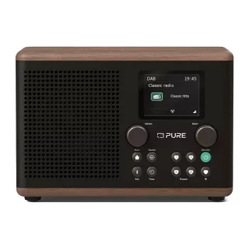 Pure Classic H4 DAB+ FM Raadio Bluetooth 5.3-ga, Kohv Must/Pähkel, 10W