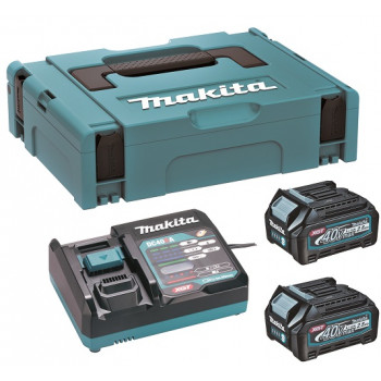 Makita 191J81-6 XGT 40 V max akukomplekt, 2 × BL4025 2,5 Ah, DC40RA, MAKPAC