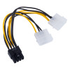 Akyga AK-CA-29 toiteadapter: 2 Molex – PCIe 8 kontakti, 15 cm
