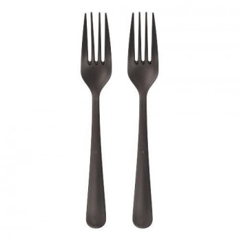 circulware Gaia korduskasutatavad kahvlid, mustad, 19 cm, 10 tk