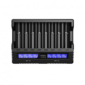 XTAR VC8S 8 pesaga USB-C Li-ion- ja Ni-MH-akude laadija