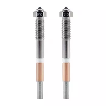 QIDI BMN204 0.4mm bimetallotsik Q2 seeriale (2 tk) – vask/titaanisulam, M6 keere, 1.75mm filament