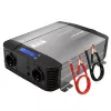 Qoltec puhas siinuslaine inverter 12V kuni 230V 1500W/3000W LCD, USB, USB-C LiFePO4 GEL AGM akudele