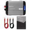 Qoltec puhas siinuslaine inverter 12V kuni 230V 2000W/4000W LCD, USB, USB-C, LiFePO4/GEL/AGM-iga ühilduv