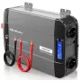 Qoltec puhas siinuslaine inverter 12V kuni 230V 2000W/4000W LCD, USB, USB-C, LiFePO4/GEL/AGM-iga ühilduv