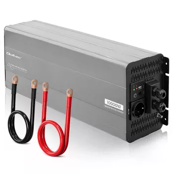 Qoltec puhas siinuslaine pingemuundur 24V kuni 230V 5000W/10000W LCD ja USB-ga