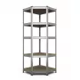RACK BUDGET RANGULAR 180X90X45CM - 5 riiulit, hall, poltidega kokkupanekuta
