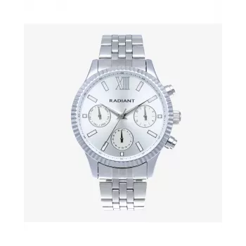 RADIANT MAN RA629701 Analoogne kvartskell 44,5mm Roostevaba teras Must sihverplaat Hõbedane Milano võrkrihm