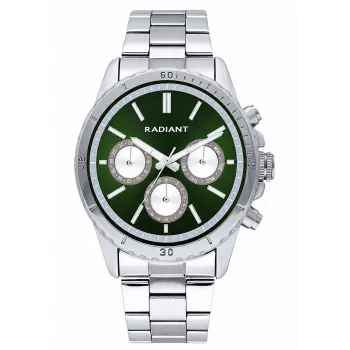 RADIANT meeste kell RA640702 – 44mm roostevaba teras, kvarts, must numbrilaud, hõbedane käevõru
