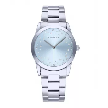 RADIANT RA606202 Meeste kvarts-analoogkell 36mm hõbedane roostevabast terasest Milani võrkrihm