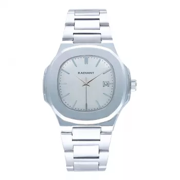 RADIANT RA639201 Meeste Analoog Kvartskell 43mm Musta Sihtnumbri ja Nahkrihmaga