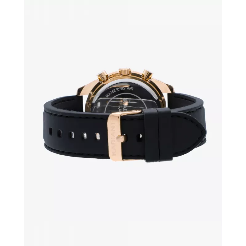 RADIANT RA668709 meeste analoogkvartskell 44mm musta numbrilaud ja nahkrihm