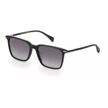RAG&BONE RNB5028GS8075 Meeste kandilised päikeseprillid, must atsetaatraam, hall gradientlääts, 55 mm