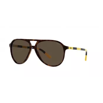 Ralph Lauren PH4173-500373 Meeste ristkülikukujulised päikeseprillid, Havana, pruun lääts, 59/14/140 mm