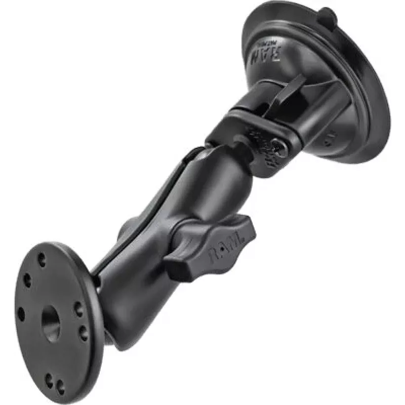 RAM Mounts iminappaga kinnitus AMPS-adapteriga - B-Ball (1 toll), teemant-alusplaat, keskmine vars, ümmargune alusplaat (RAM-B-166-202U)