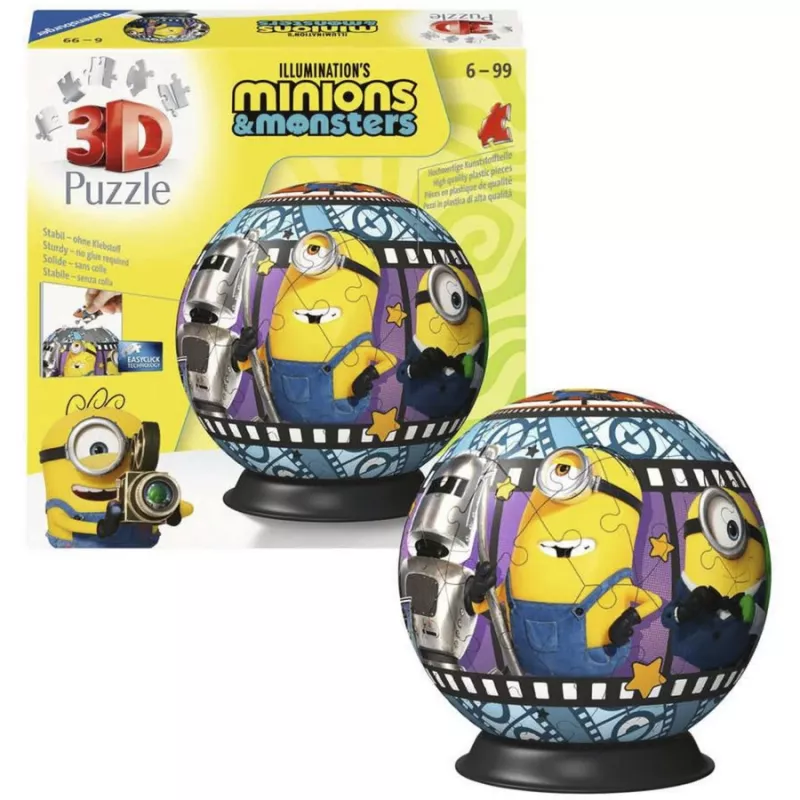 RAVENSBURGER 3D Puzzleball Minions 3 - 72 tükki