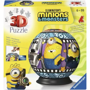 RAVENSBURGER 3D Puzzleball Minions 3 - 72 tükki