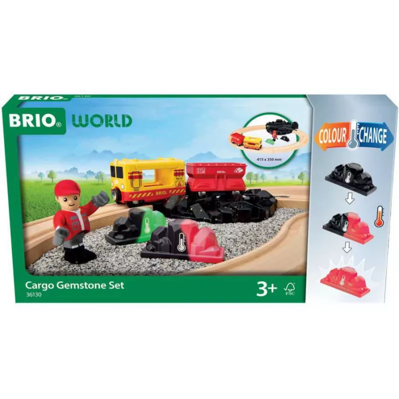 RAVENSBURGER BRIO World Freight Train Set with Color-Changing Lights