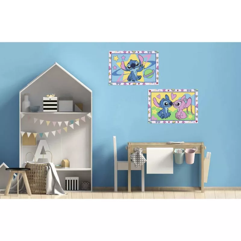 RAVENSBURGER CreArt Junior - Stitch & Angel Värvimine numbrite järgi komplekt