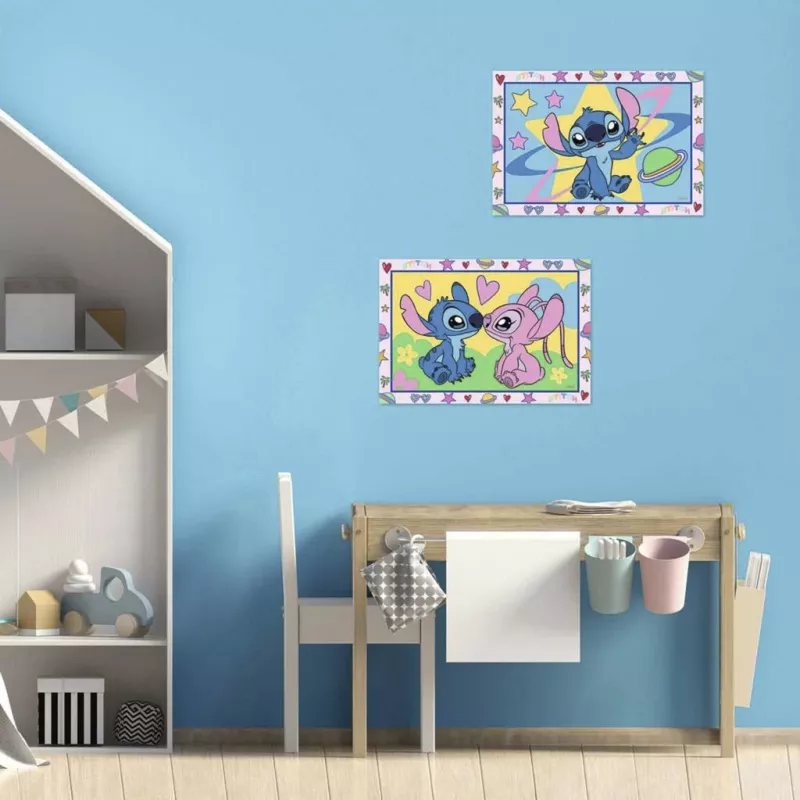 RAVENSBURGER CreArt Junior - Stitch & Angel Värvimine numbrite järgi komplekt