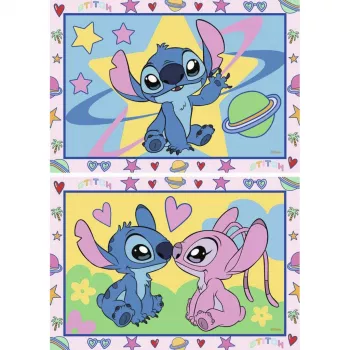 RAVENSBURGER CreArt Junior - Stitch & Angel Värvimine numbrite järgi komplekt