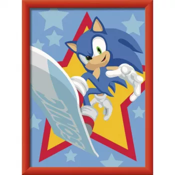 Ravensburger CreArt - Rasender Sonic Värvimine Numbrite Järgi Komplekt