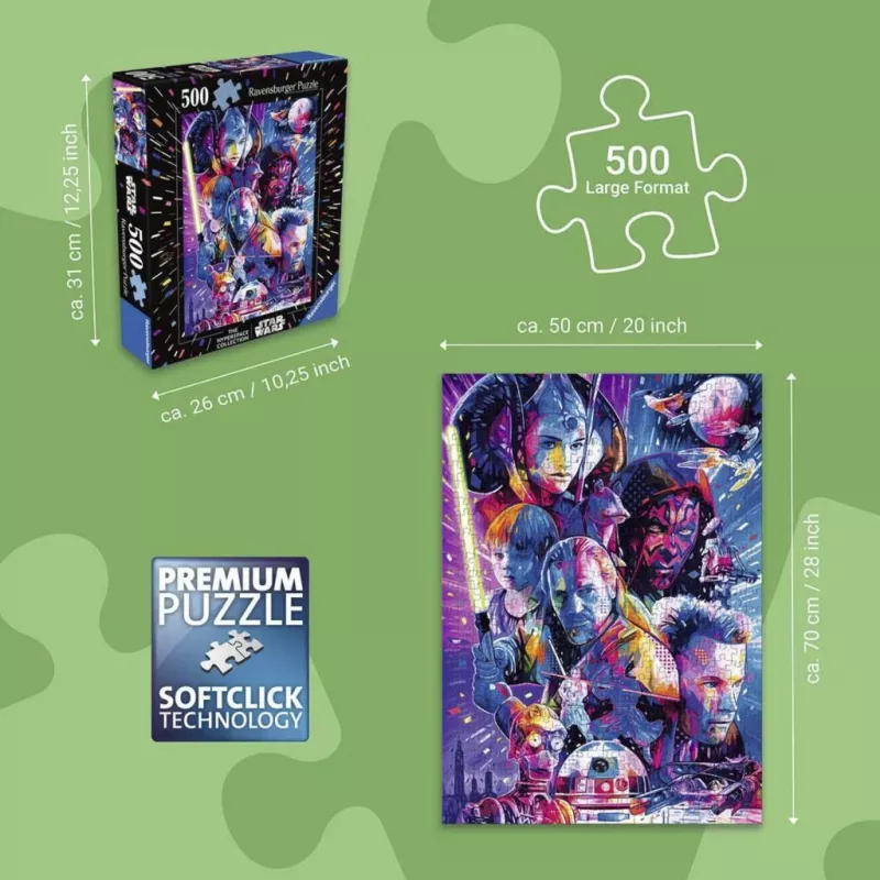 Ravensburger Puzzle Star Wars Hyperspace Collection: The Phantom Menace (500 tükki, suured tükid)