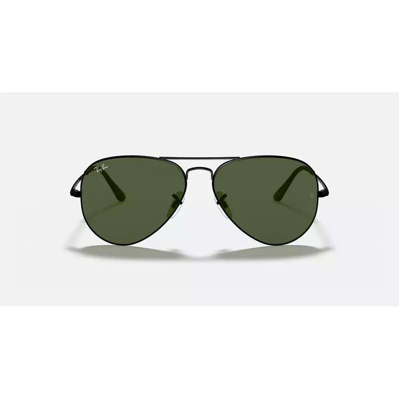 Ray-Ban Aviator Metal II RB3689 Päikeseprillid Kuld Roheline Polariseeritud 55mm