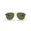 Ray-Ban Frank Päikeseprillid RB3683 Kuldne Metall Roheline G-15 56mm Unisex