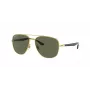 Ray-Ban Frank Päikeseprillid RB3683 Kuldne Metall Roheline G-15 56mm Unisex